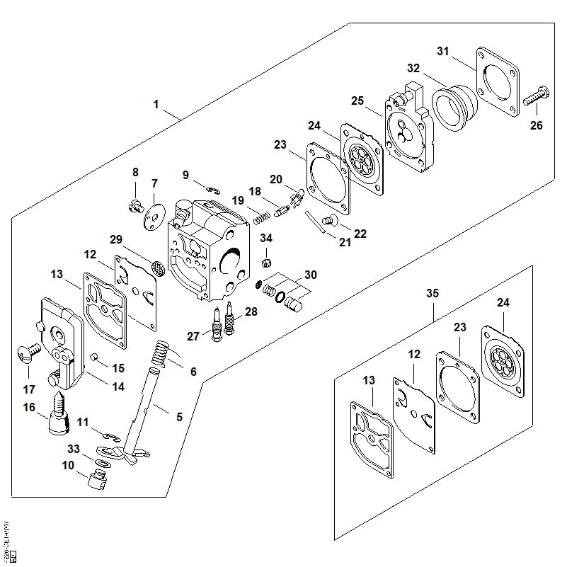 STIHL 42281213303 - Throttle shutter