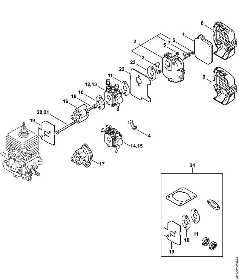 STIHL 42291200604 - Carburetor C1Q-S55B