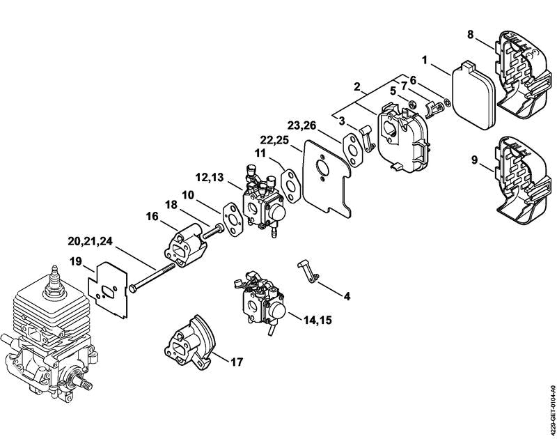 STIHL 42291200606 - Carburetor C1Q-S68H