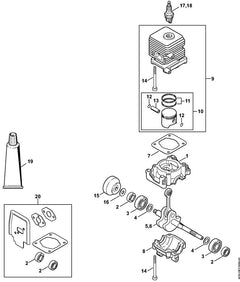 STIHL 41370341500 - Piston pin 8x5x22