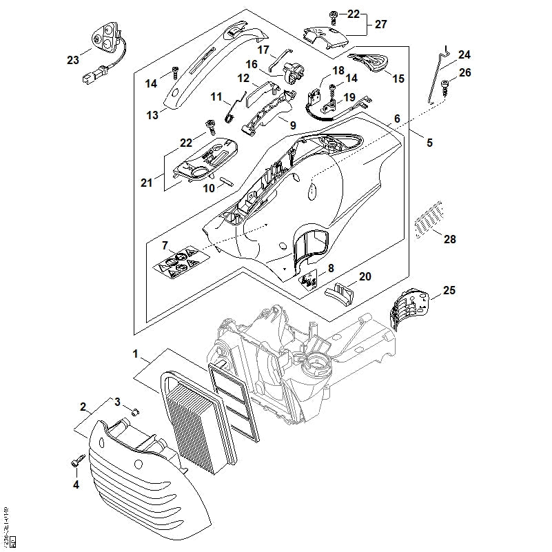 STIHL 00009674000 - Warning pictogram Filler cap