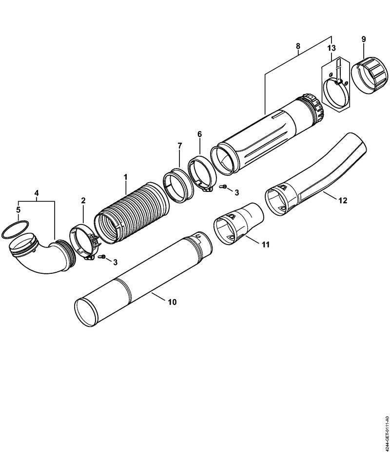 STIHL 42827088703 - Hose clip