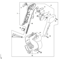 STIHL 42447904901 - Control handle with throttle cable
