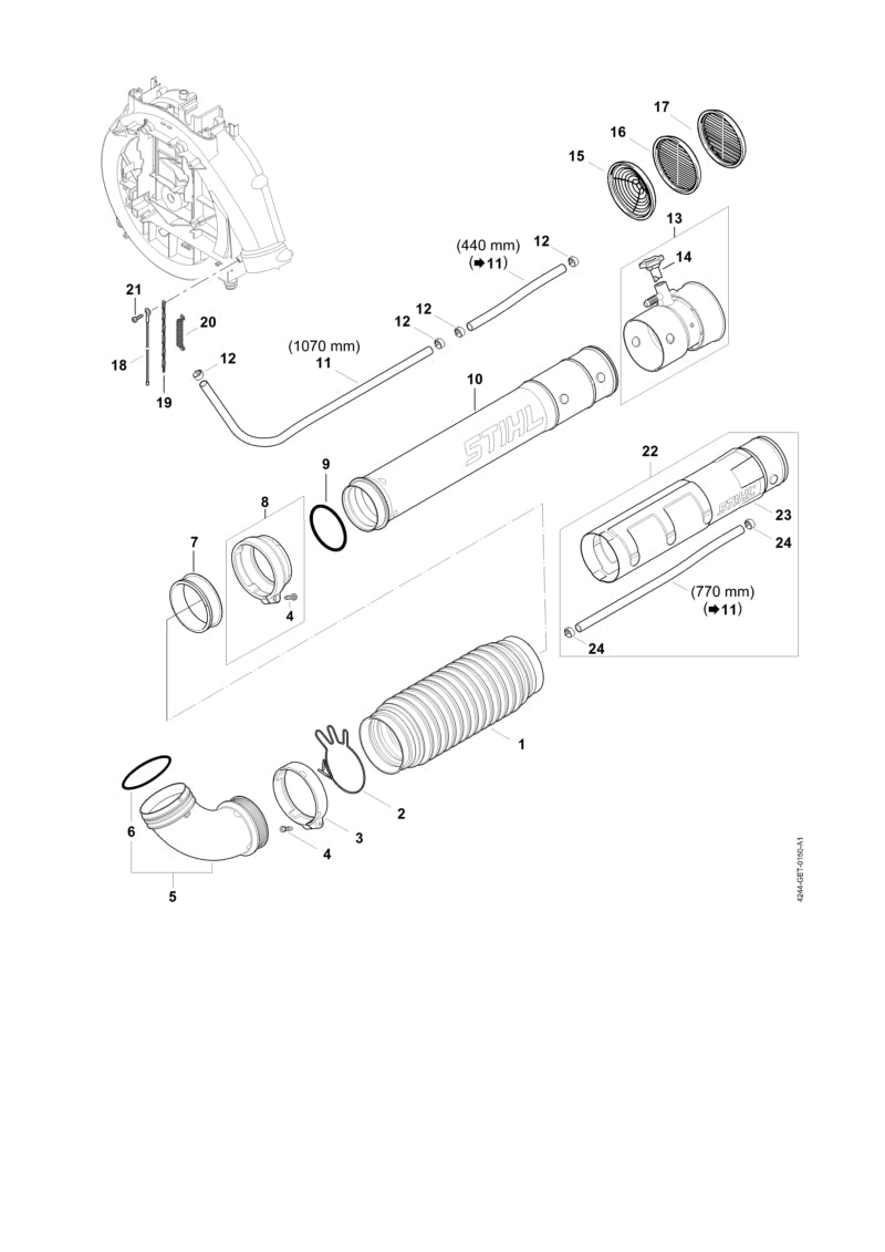 STIHL 00009975601 - Tension spring