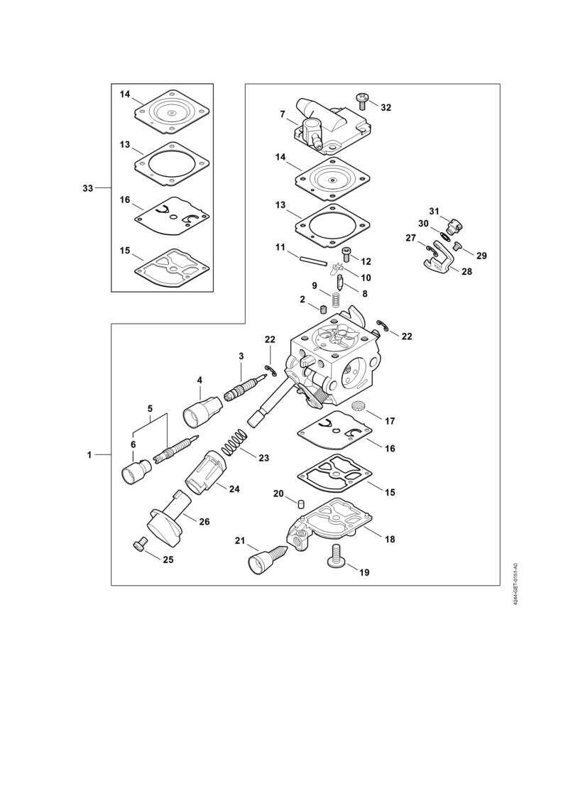 STIHL 41801214701 - Metering diaphragm