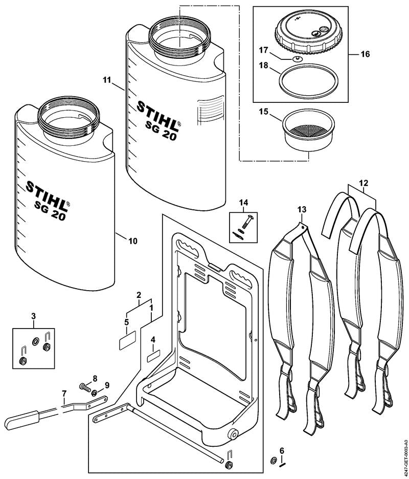 STIHL 42470071006 - Screw kit