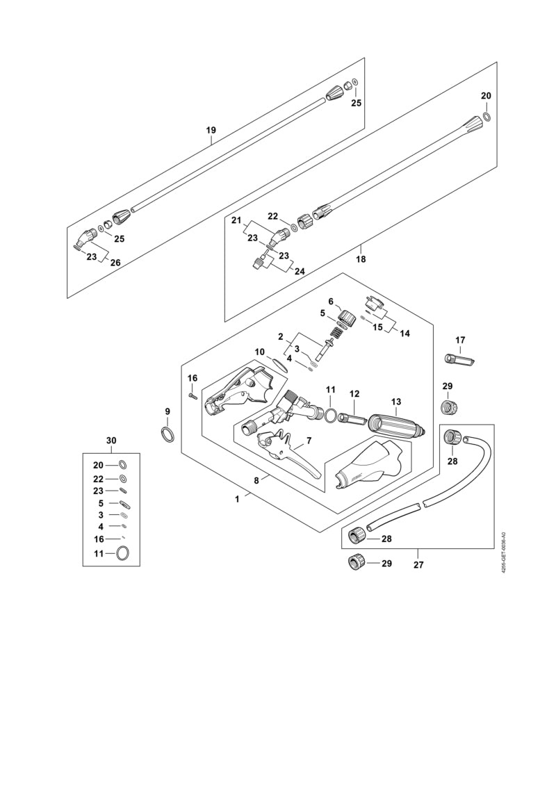 STIHL Pistolet avec manomètre (OEM 4255-500-9105)