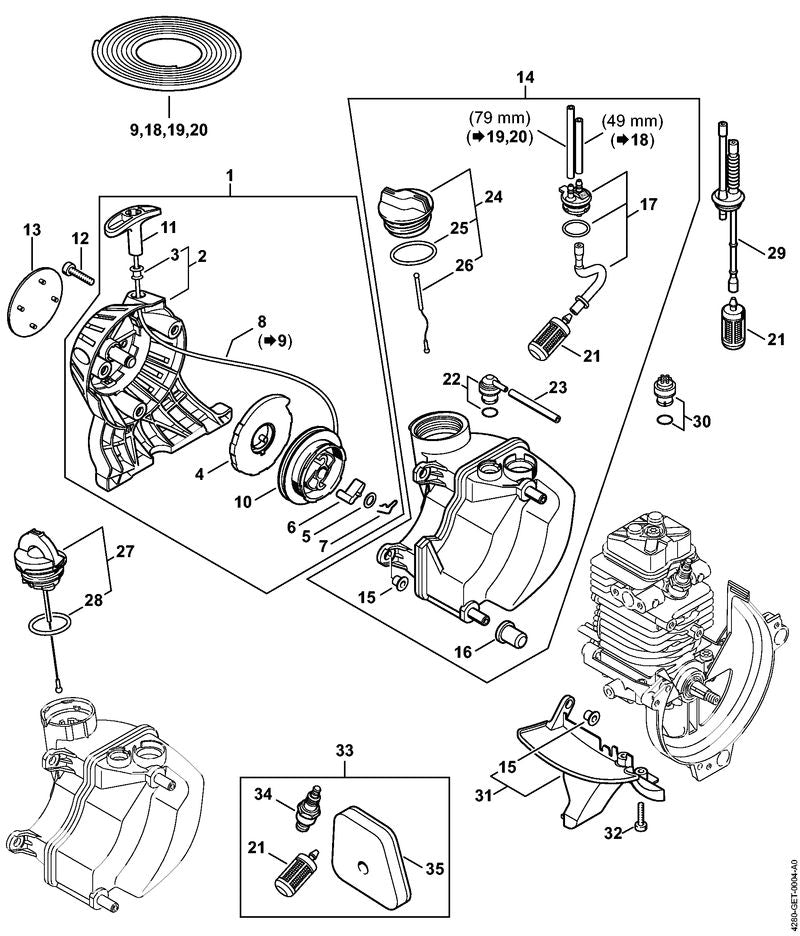 STIHL 42809671500 - Model plate HL 100