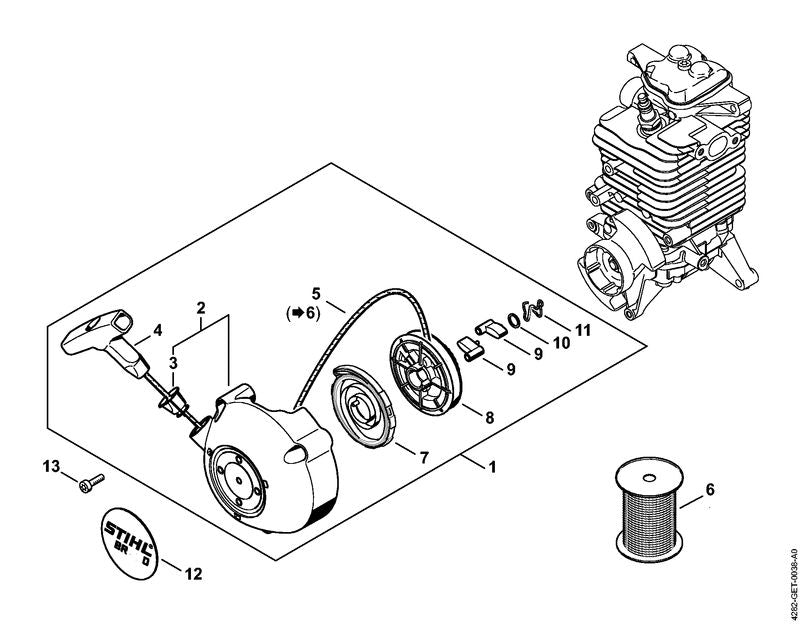 STIHL 42821900400 - Starter cover