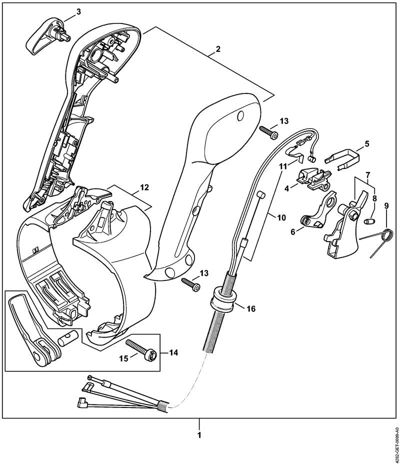 STIHL 42821801107 - Throttle cable