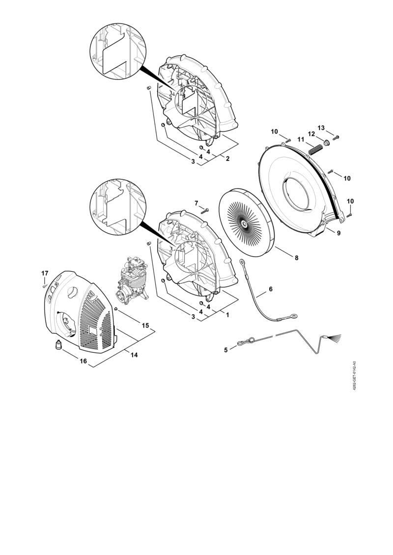 STIHL 42827004108 - Fan housing
