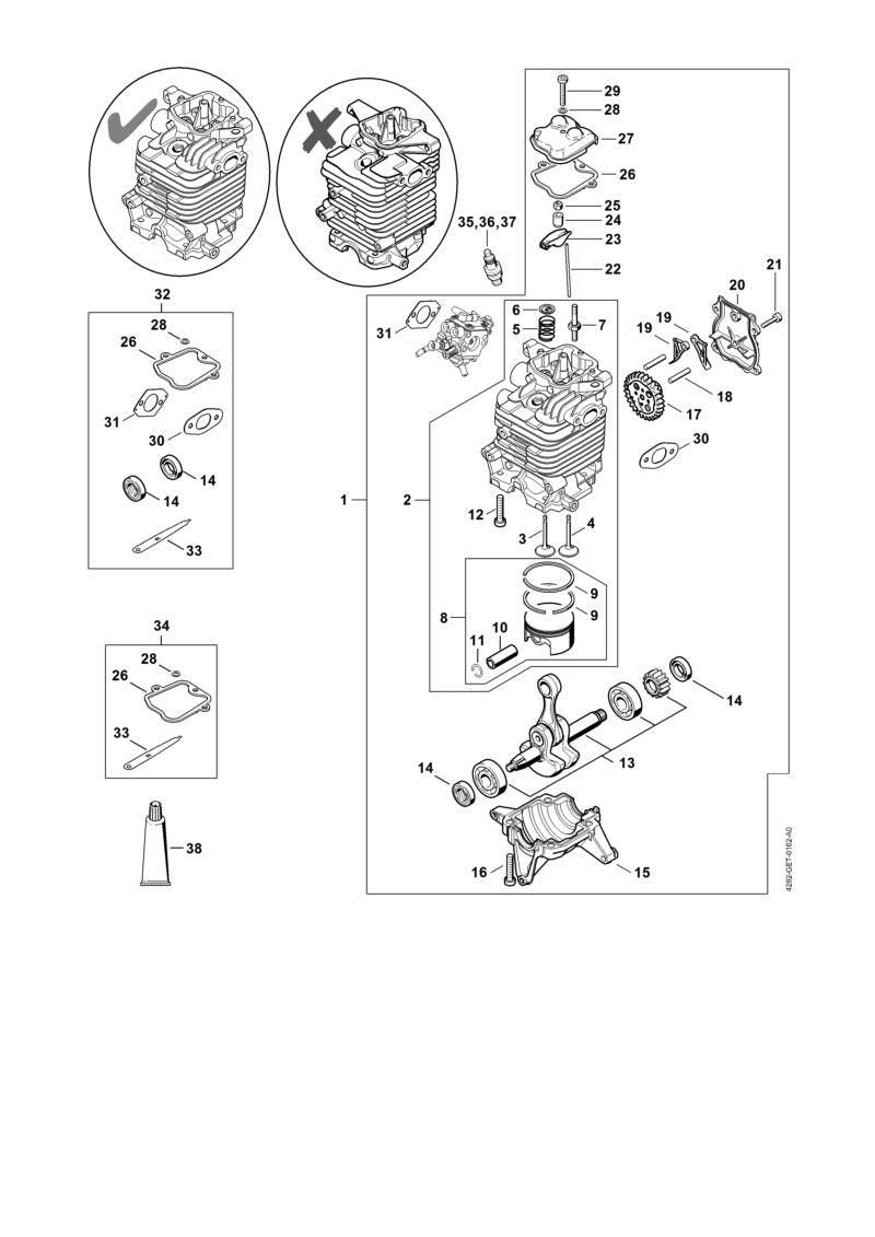 STIHL 42820300411 - Crankshaft