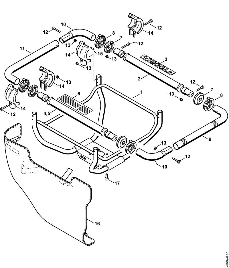 STIHL 43137911702 - Handlebar