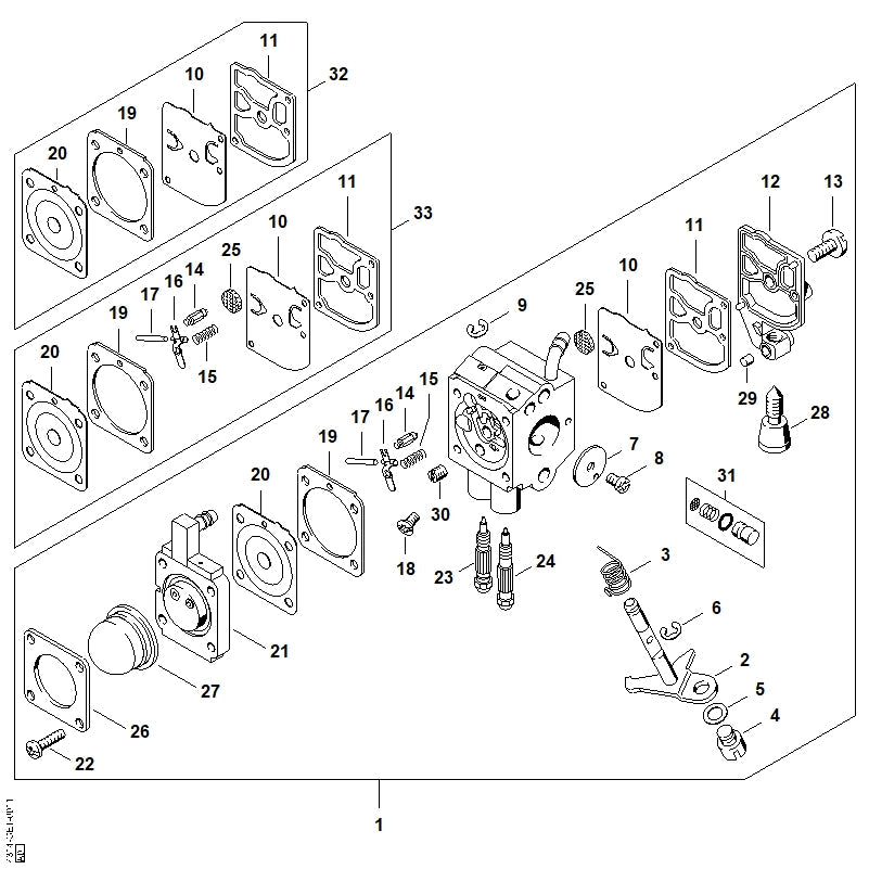 STIHL 43141214700 - Metering diaphragm
