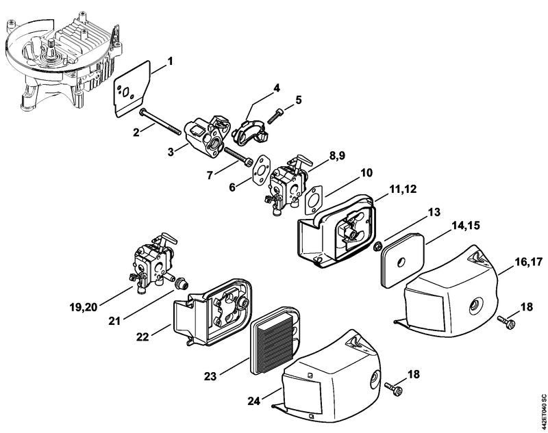 STIHL 42371402801 - Filter housing