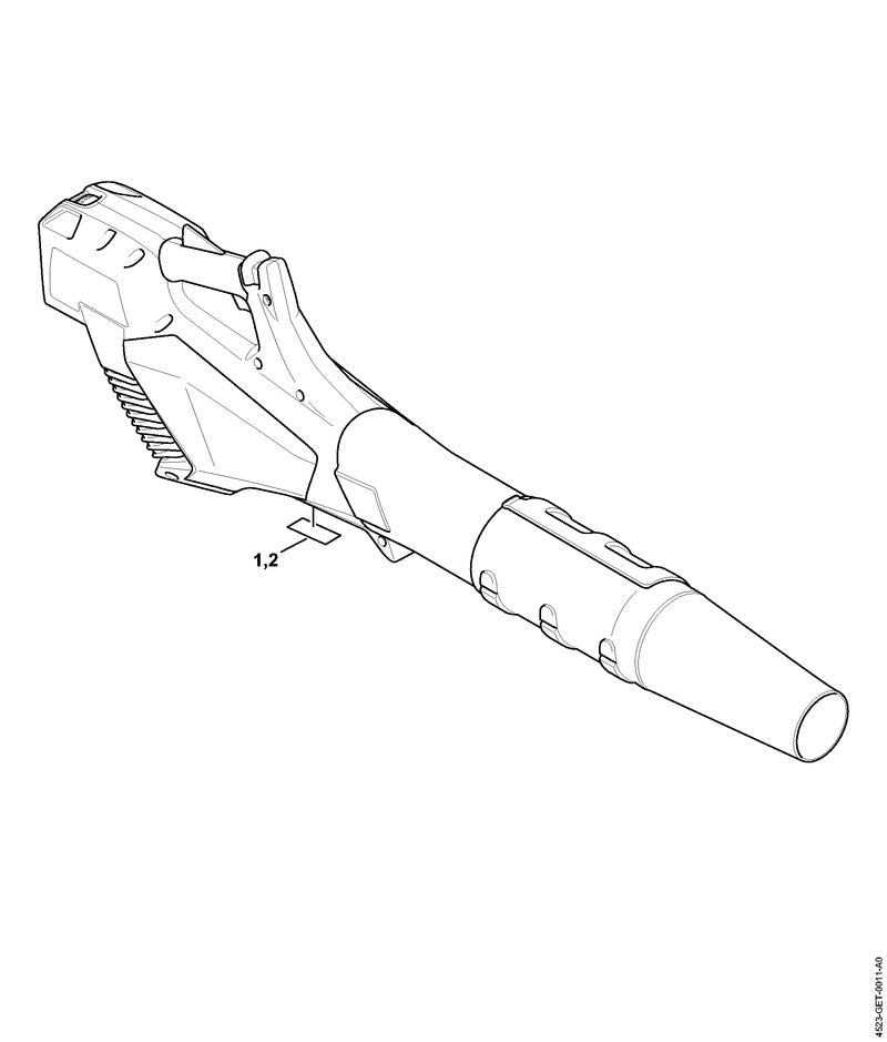 STIHL 00009673447 - Instruction label Serial number