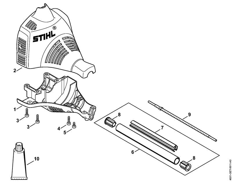 STIHL 46017107101 - Drive tube assembly Ø 25.4 mm / 1"