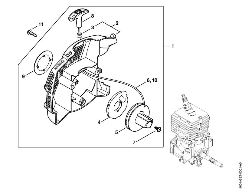 STIHL 46049671501 - Model plate MM 56