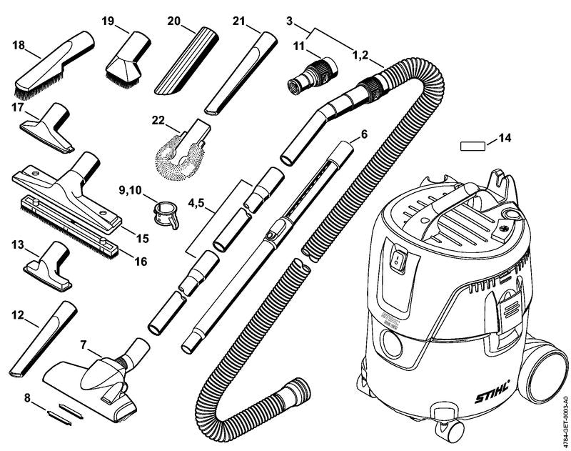 STIHL Tuyau d’aspiration (OEM 4901-500-0517)