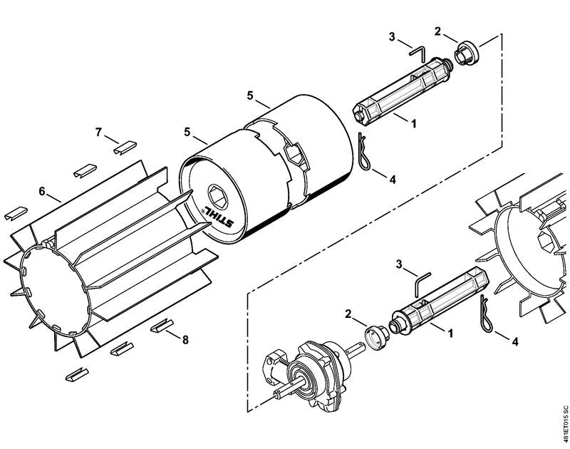 STIHL 46027300600 - Sweeper drum assembly