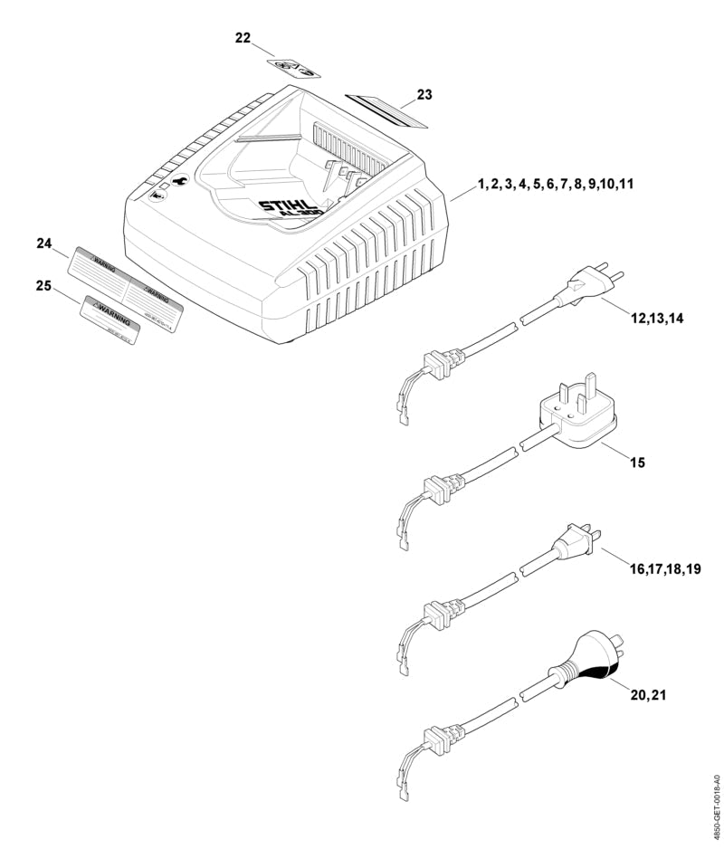 STIHL 48504402034 - Connecting cable