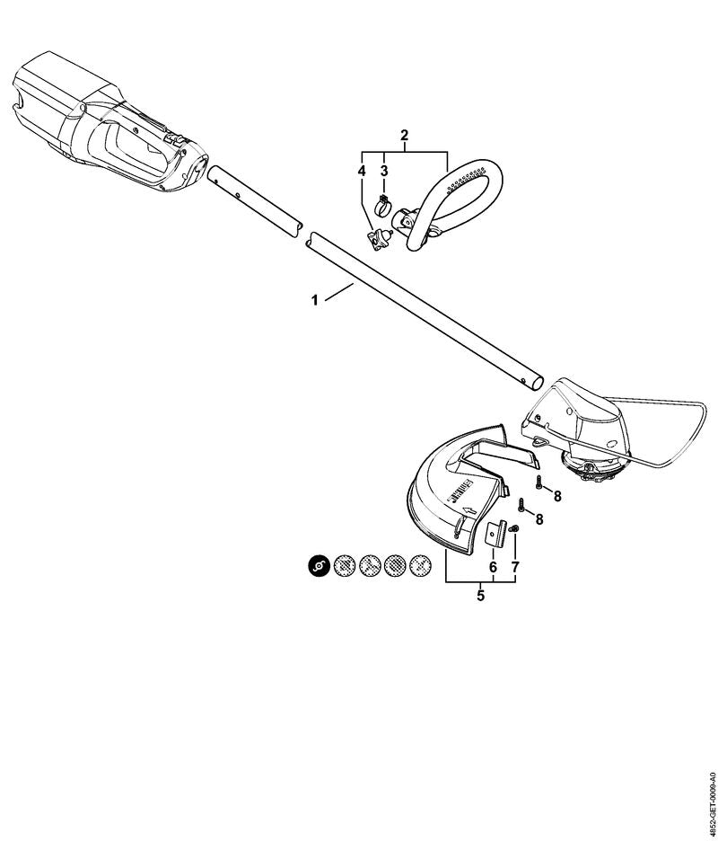 STIHL 48527107101 - Drive tube assembly Ø 25.4 mm / 1"