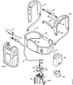 STIHL 48504312500 - Cable clamp
