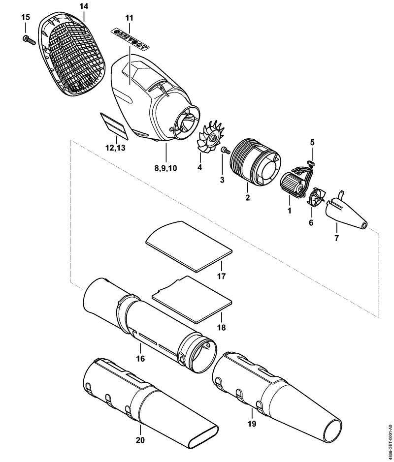 STIHL 00009677334 - Warning pictogramm BGA