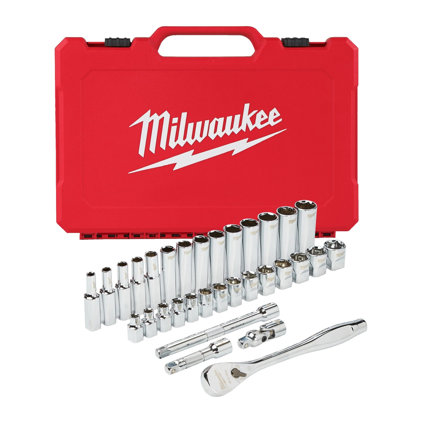 Milwaukee Coffret de douilles 3/8” FOUR FLAT (32 pièces)
