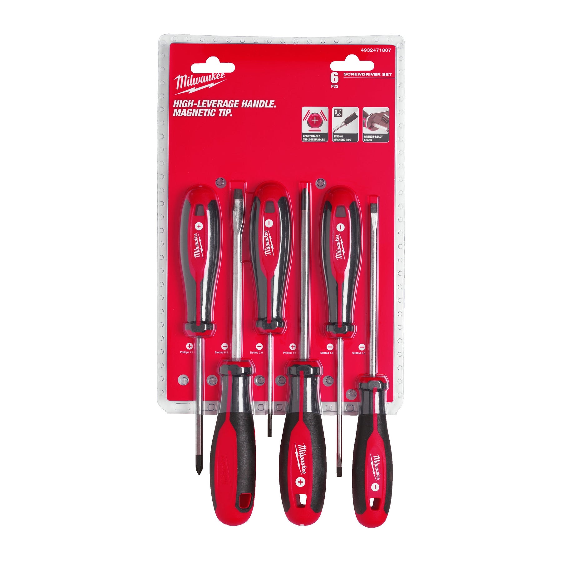 Jeu de tournevis Milwaukee Tri-Lobe 2 - 6 pièces