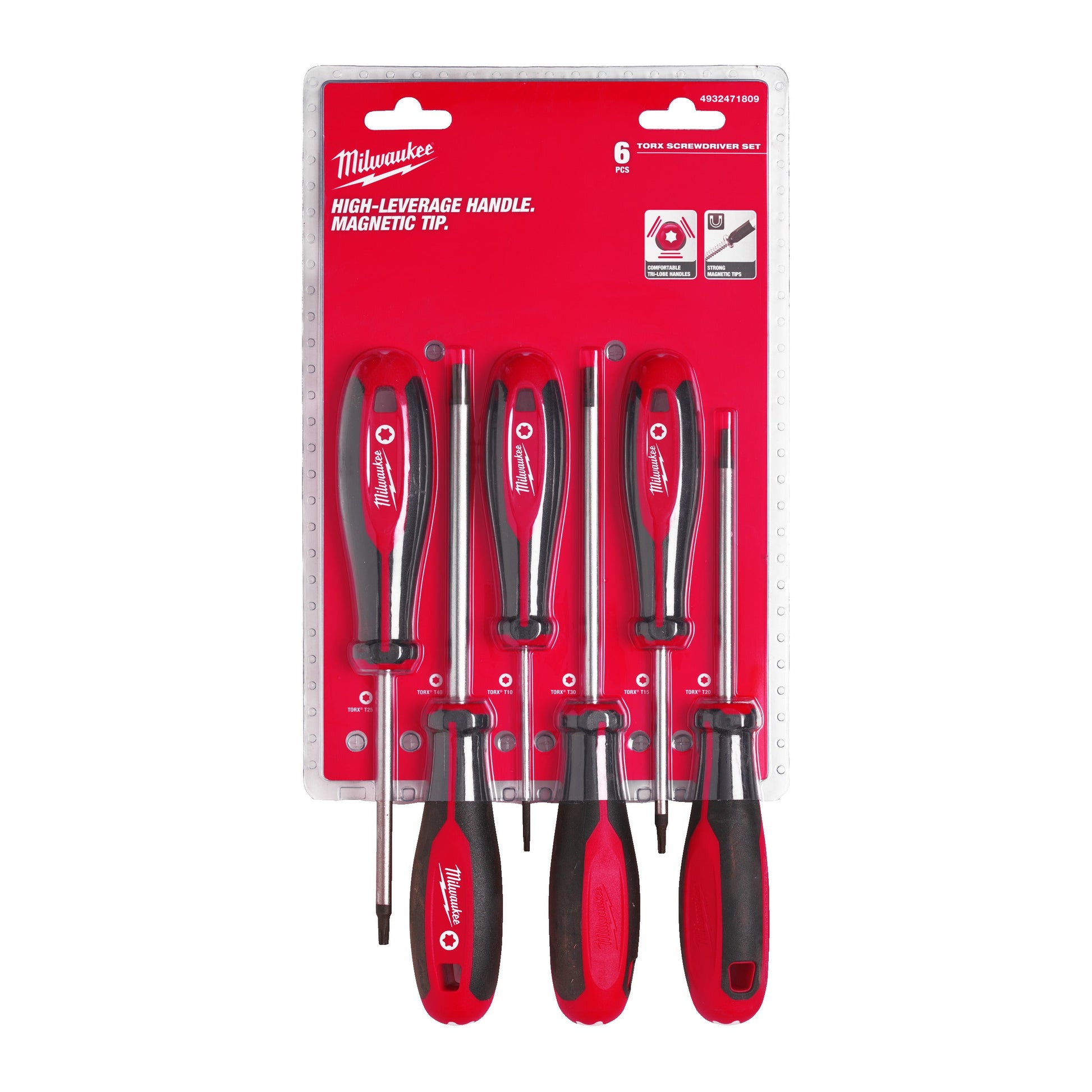 Jeu de tournevis Torx Milwaukee Tri-Lobe - 6 pièces