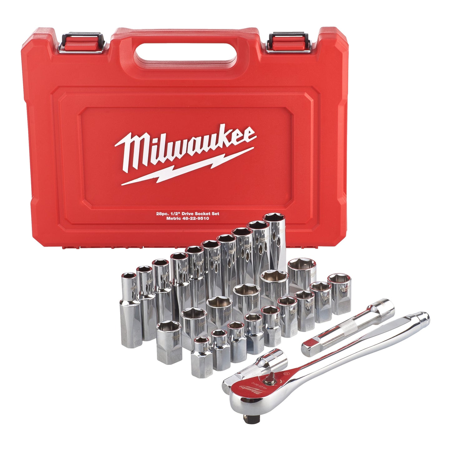 Milwaukee Coffret de douilles 1/2” FOUR FLAT (28 pièces)