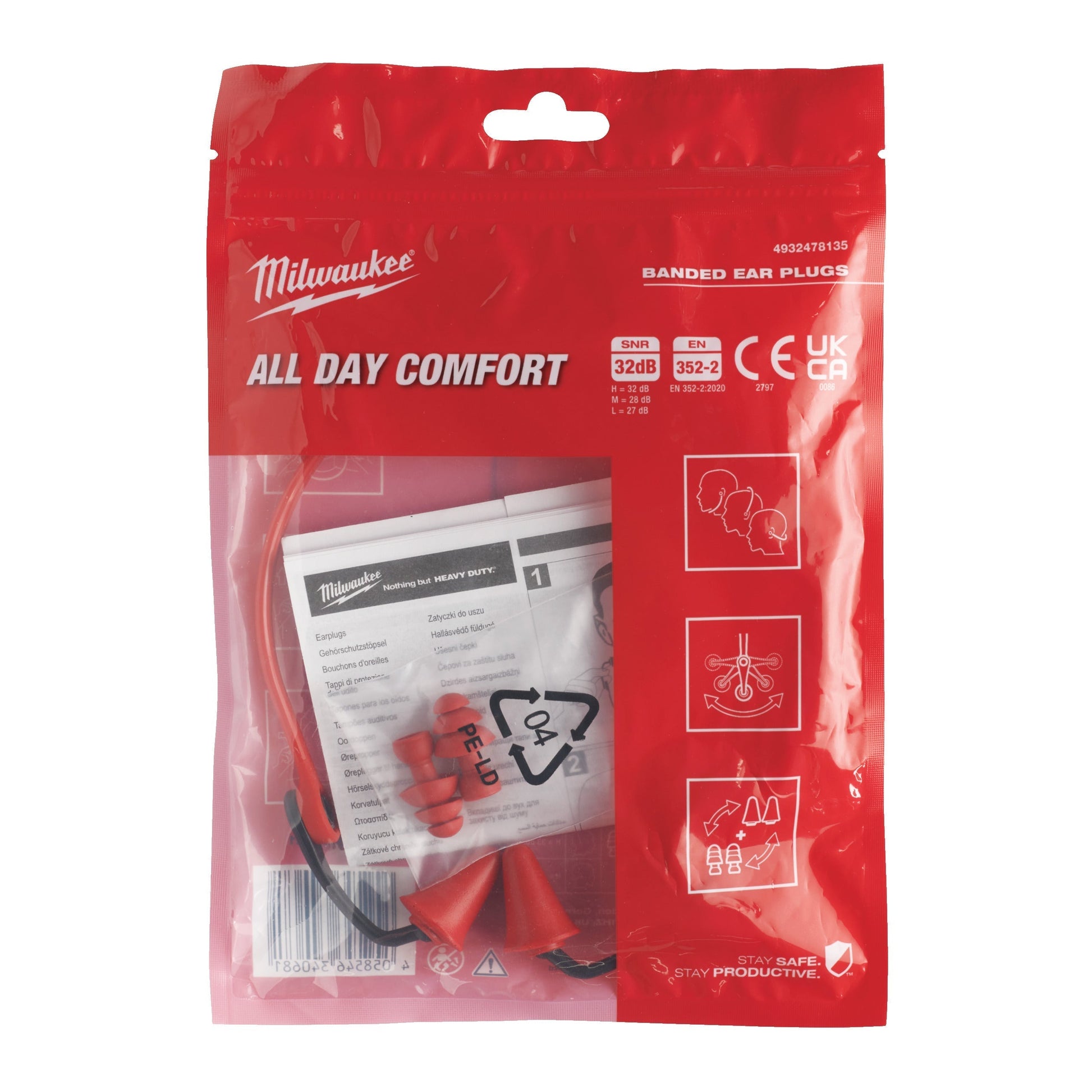 Milwaukee Bouchons d’oreilles antibruit avec arceau