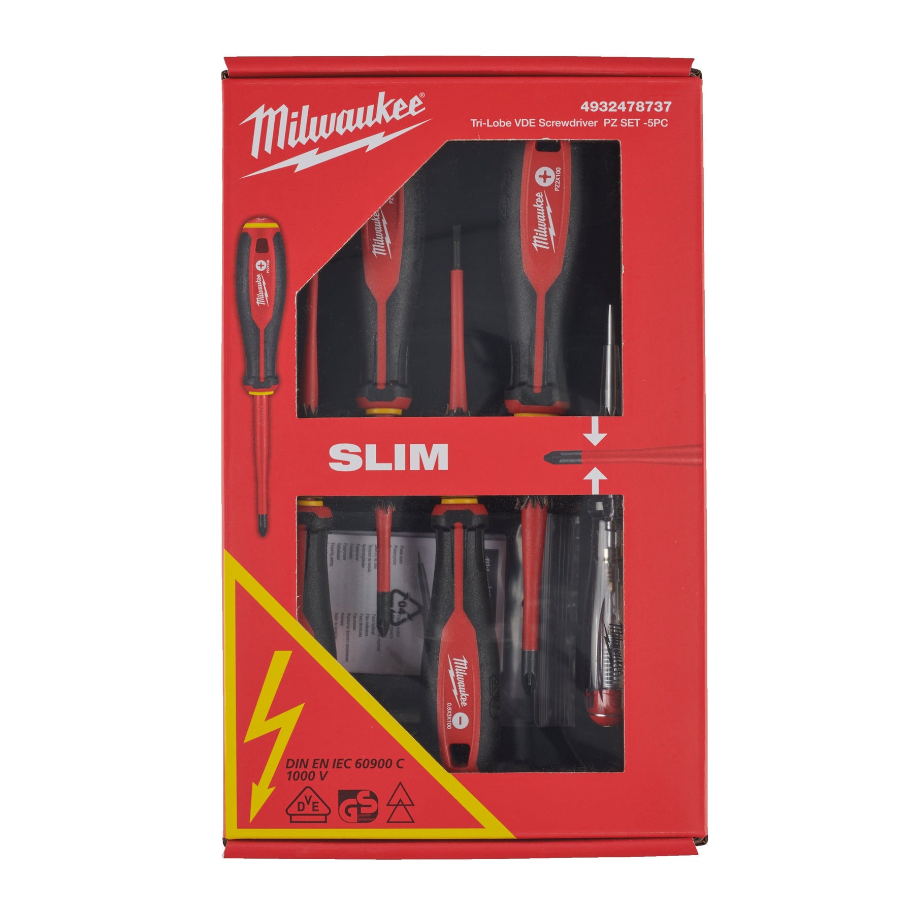 Milwaukee Tri-Lobe VDE - Jeu de tournevis - 5 pièces
