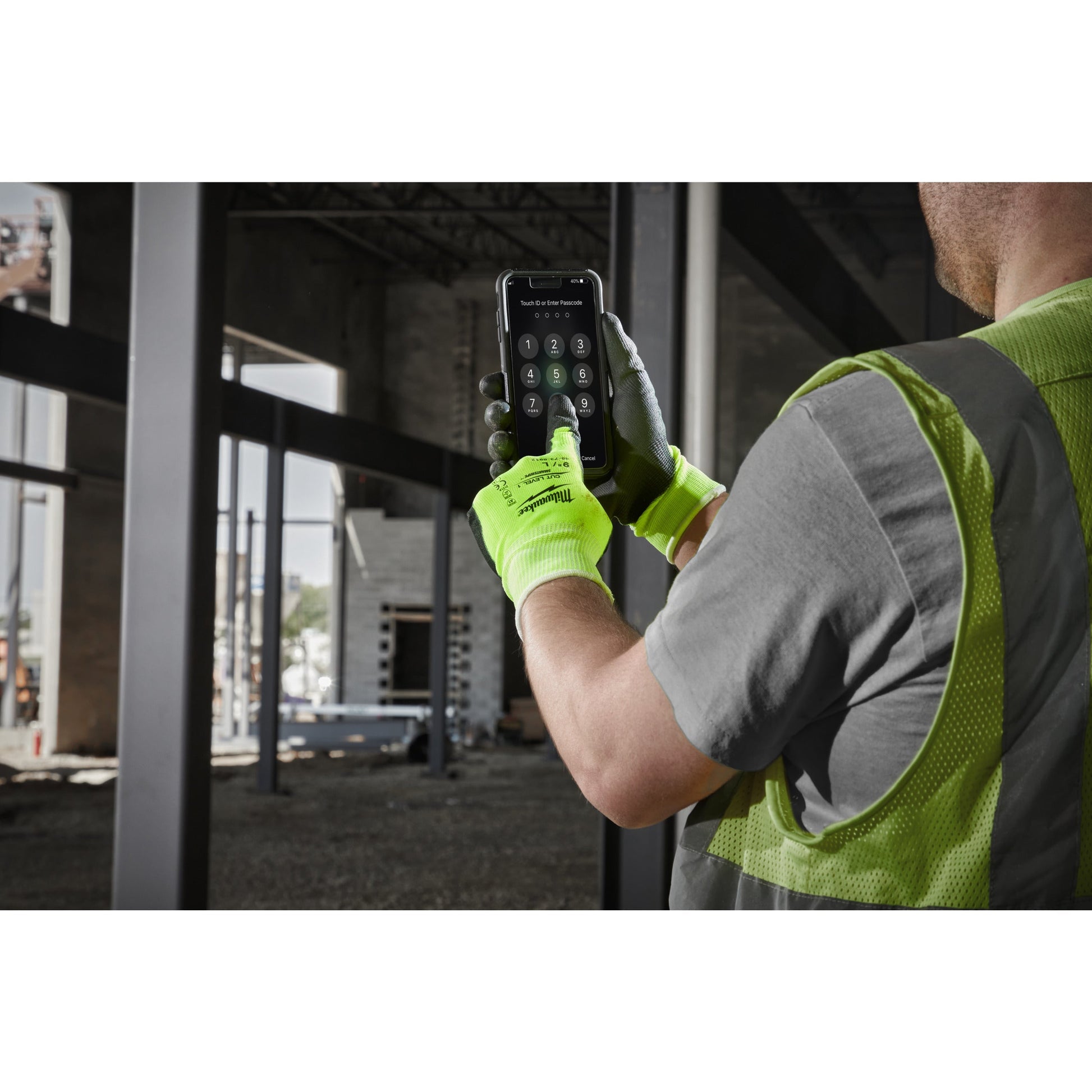 MILWAUKEE® Gants Hi-Vis anti-coupure niveau A - Taille 9/L