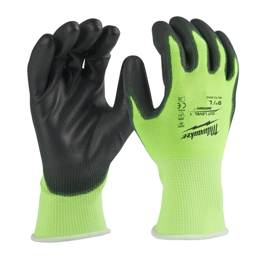 MILWAUKEE® Gants Hi-Vis anti-coupure niveau A - Taille 9/L