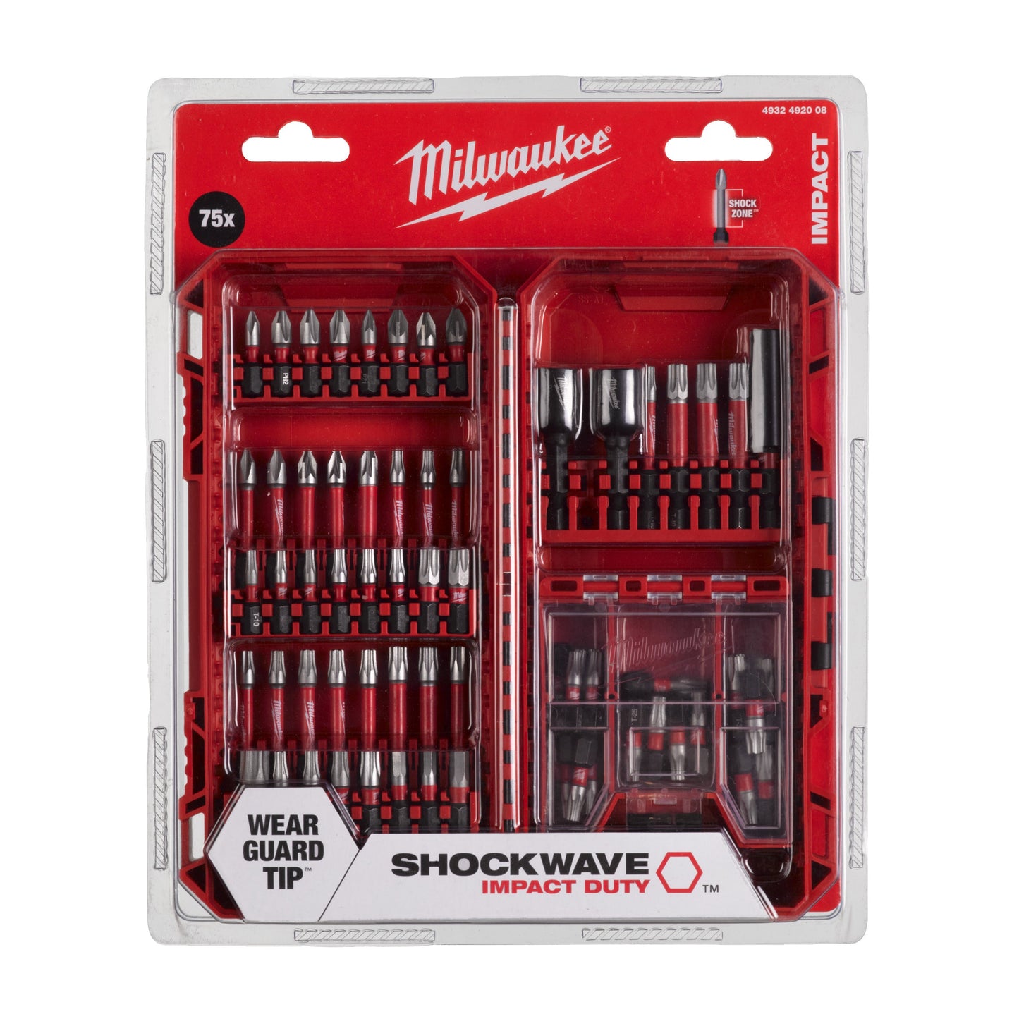 Milwaukee SHOCKWAVE Impact Duty – Coffret d’embouts – 75 pièces