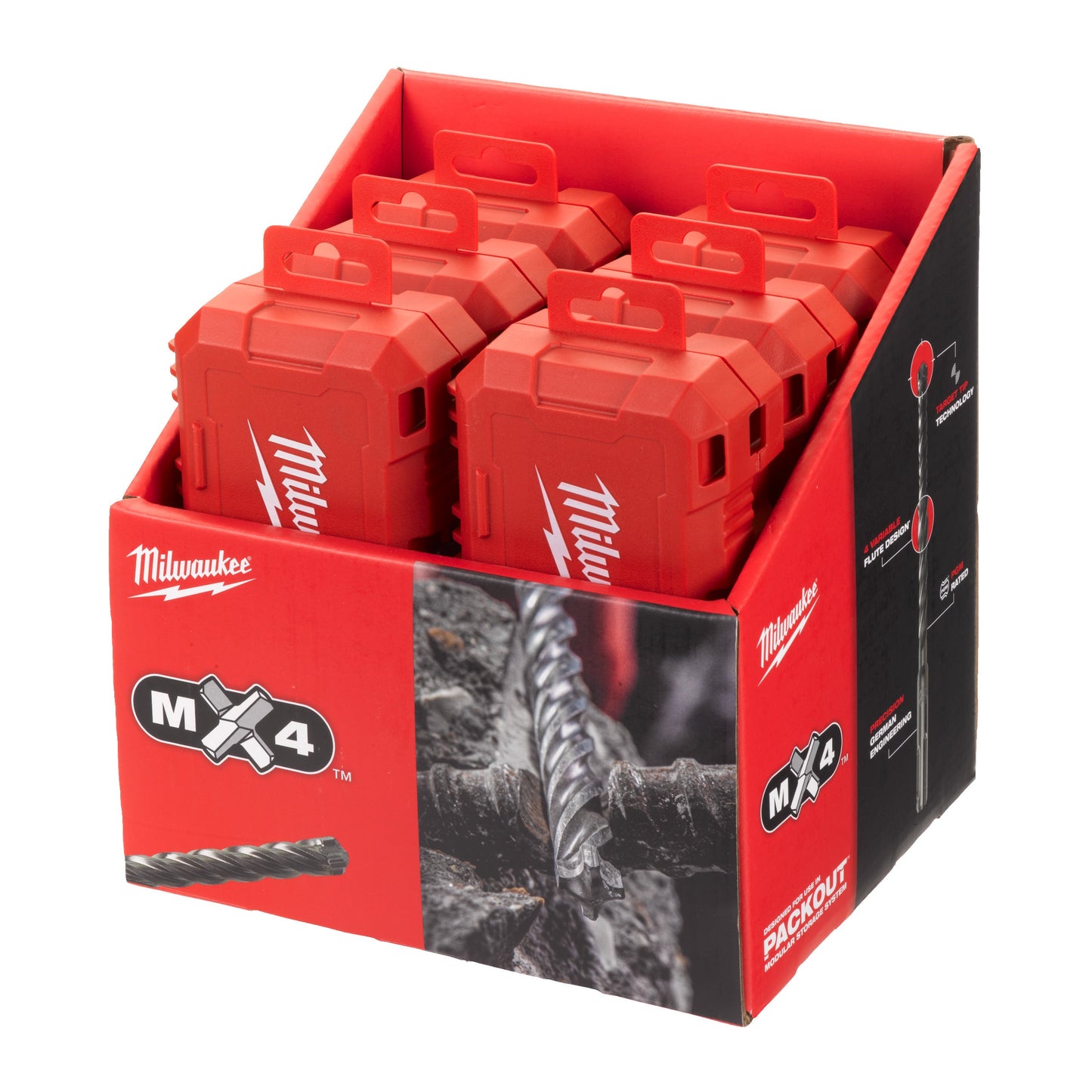 Milwaukee Coffret de forets SDS-Plus MX4 3 - 10 pièces