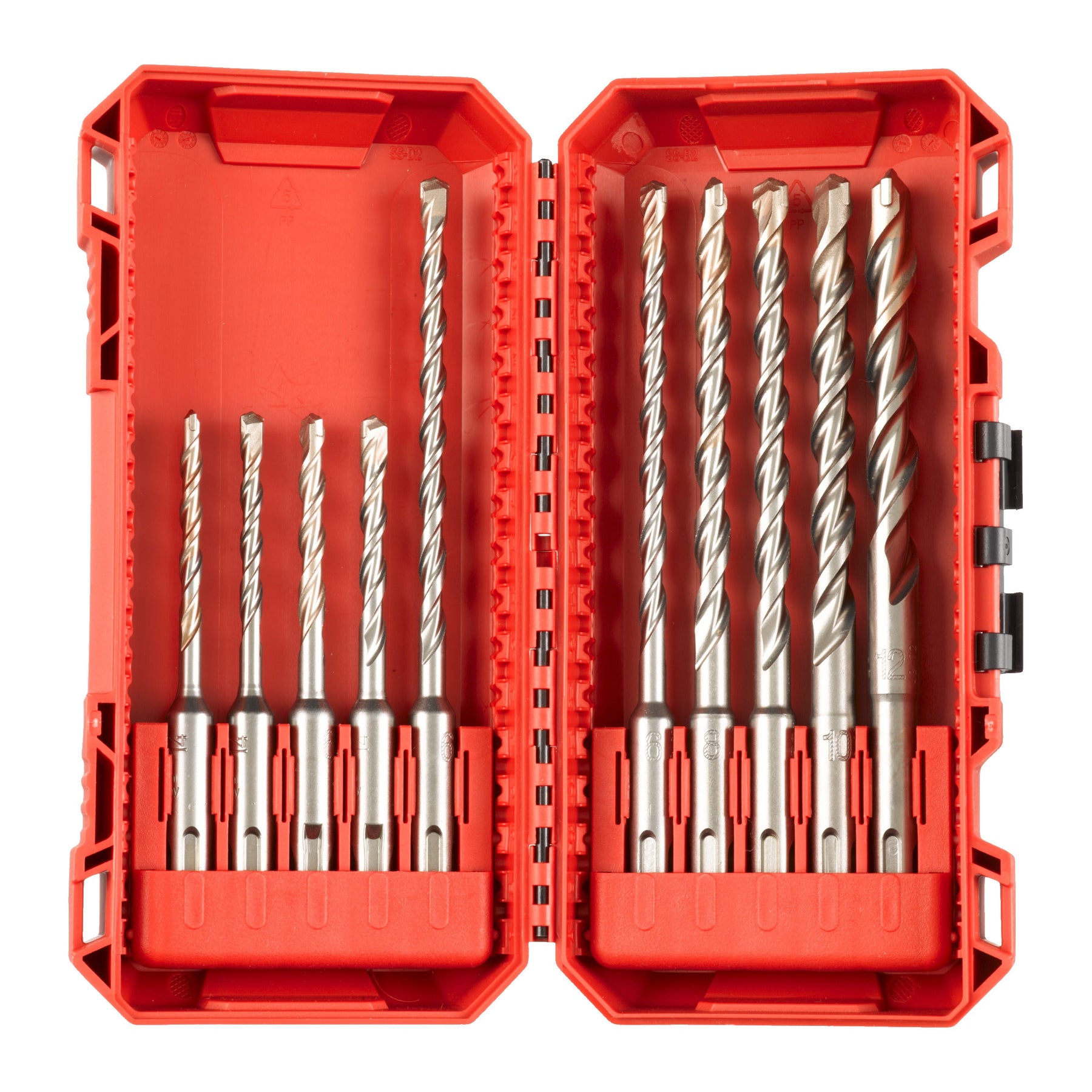 Milwaukee Coffret de forets SDS‑Plus M2 (Set 2) - 10 pièces
