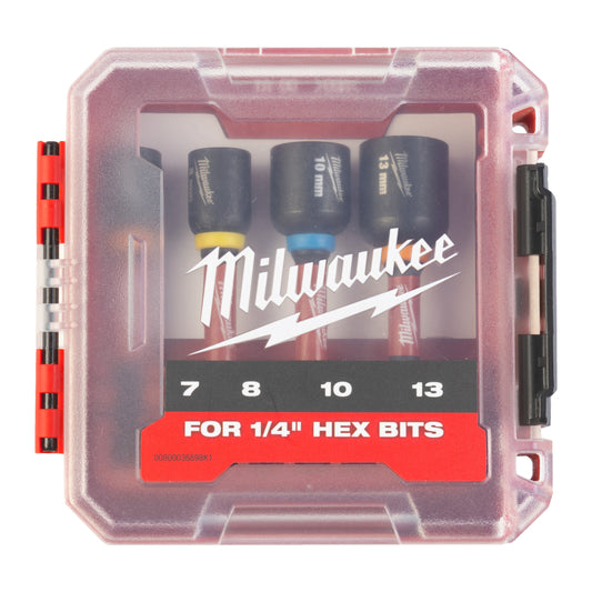 Milwaukee SHOCKWAVE jeu de douilles magnétiques (4 pièces)