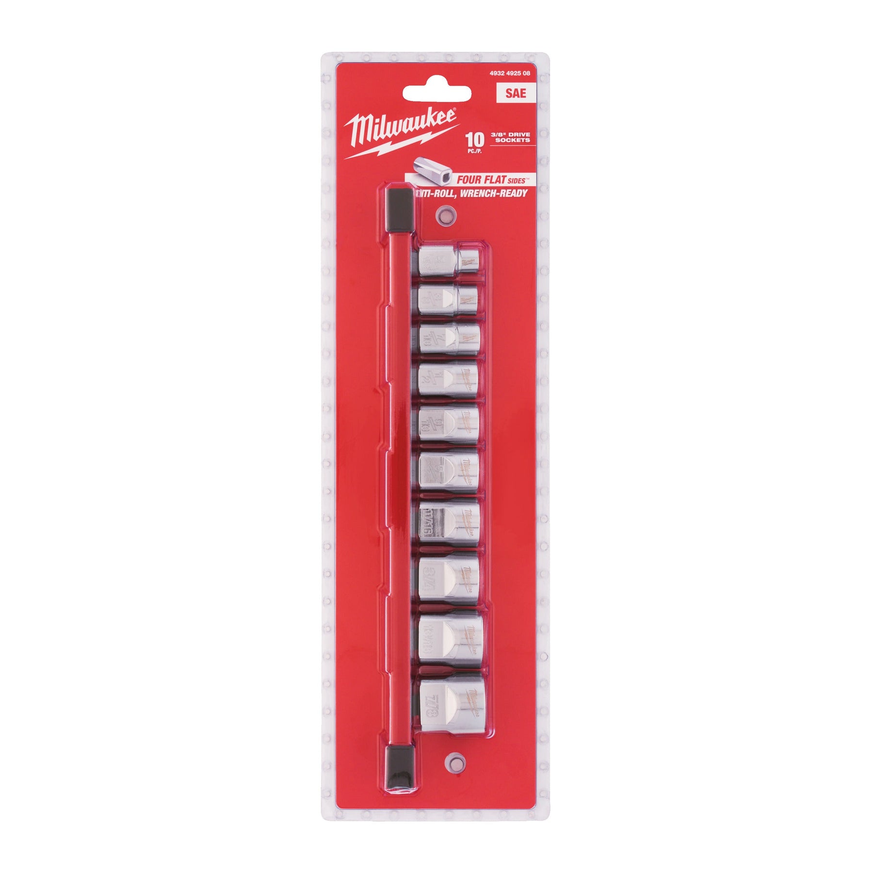 Milwaukee coffret de douilles 3/8” SAE (10 pièces)