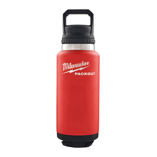 Milwaukee PACKOUT Bouteille 1065 ml avec couvercle Chug - Rouge