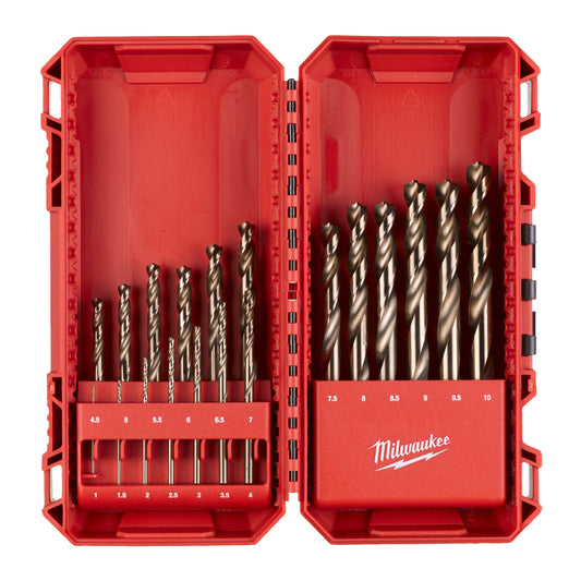 Milwaukee Red Cobalt Coffret de forets métal HSS-G (19 pièces)