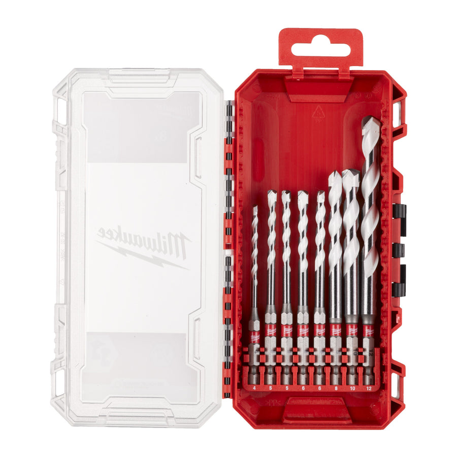 Milwaukee SHOCKWAVE Coffret de forets multi-matériaux (4/5/5/6/6/8/10/12)