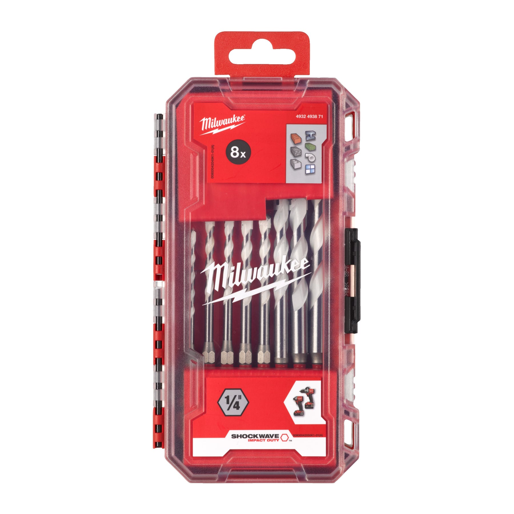 Milwaukee SHOCKWAVE Coffret de forets multi-matériaux (4/5/5/6/6/8/10/12)