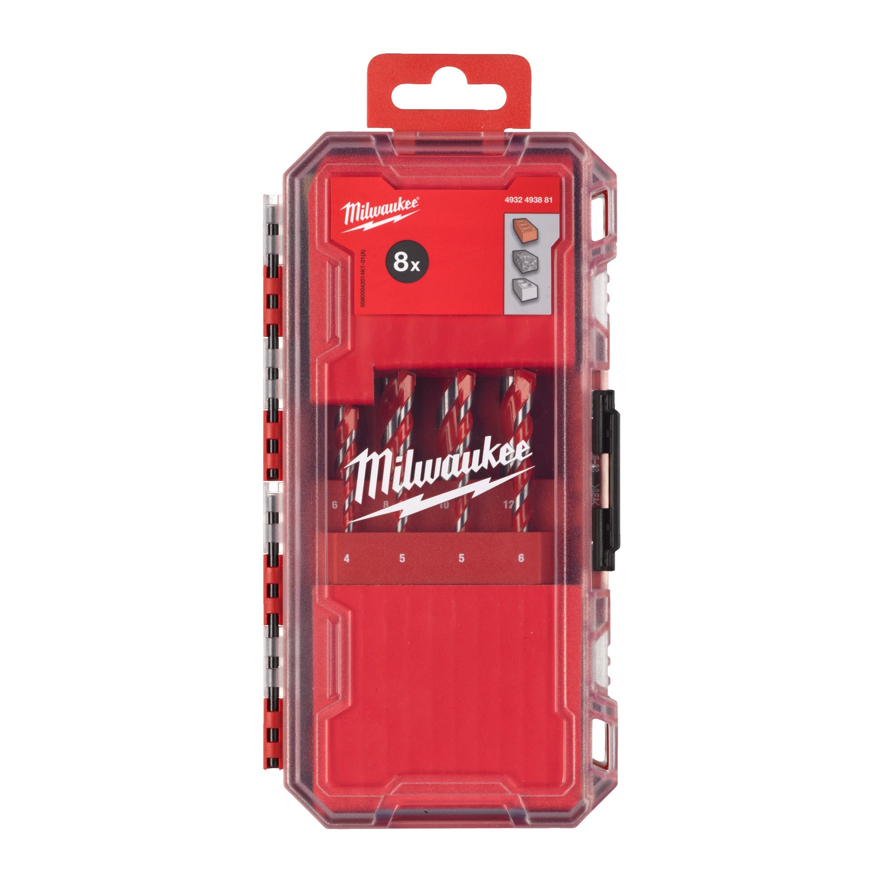 Milwaukee Coffret Premium de forets béton (4 x 90, 5/5/6/6 x 100, 8/10/12 x 150 mm)