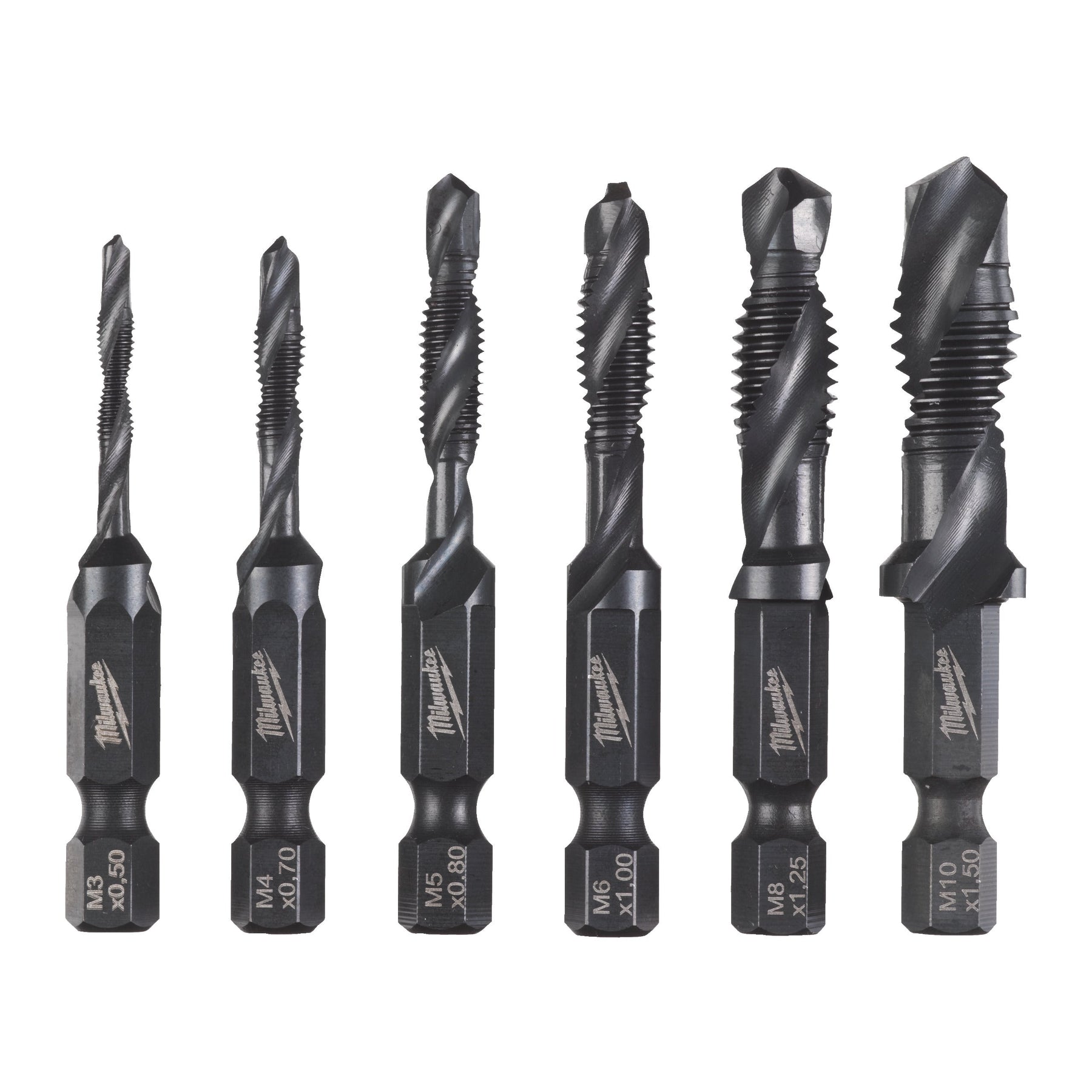 Milwaukee Jeu combiné de forets-tarauds HSS-G 1/4\" - 6 pièces