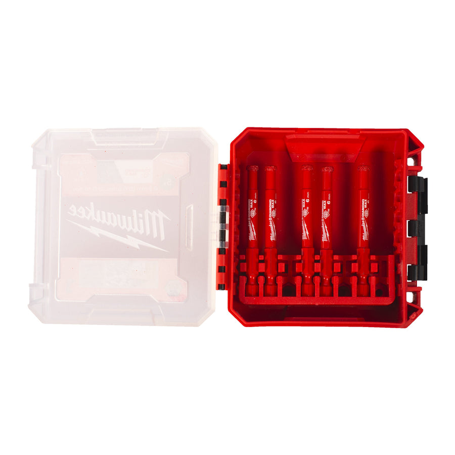 Milwaukee DIAMOND MAX Coffret de forets diamantés - 6 mm - 5 pièces