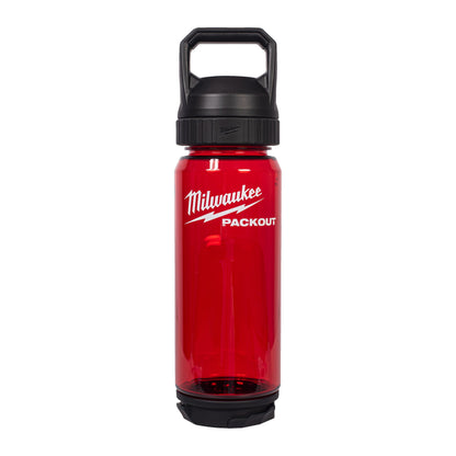 Milwaukee PACKOUT Bouteille plastique 740 ml avec bouchon à bec - Rouge