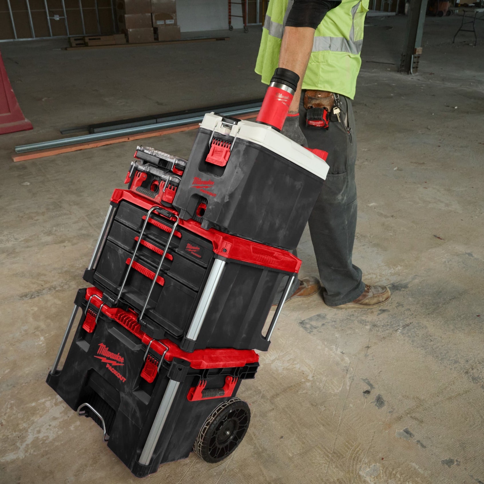 Milwaukee PACKOUT bouteille 355 ml avec bouchon à gorgée - rouge